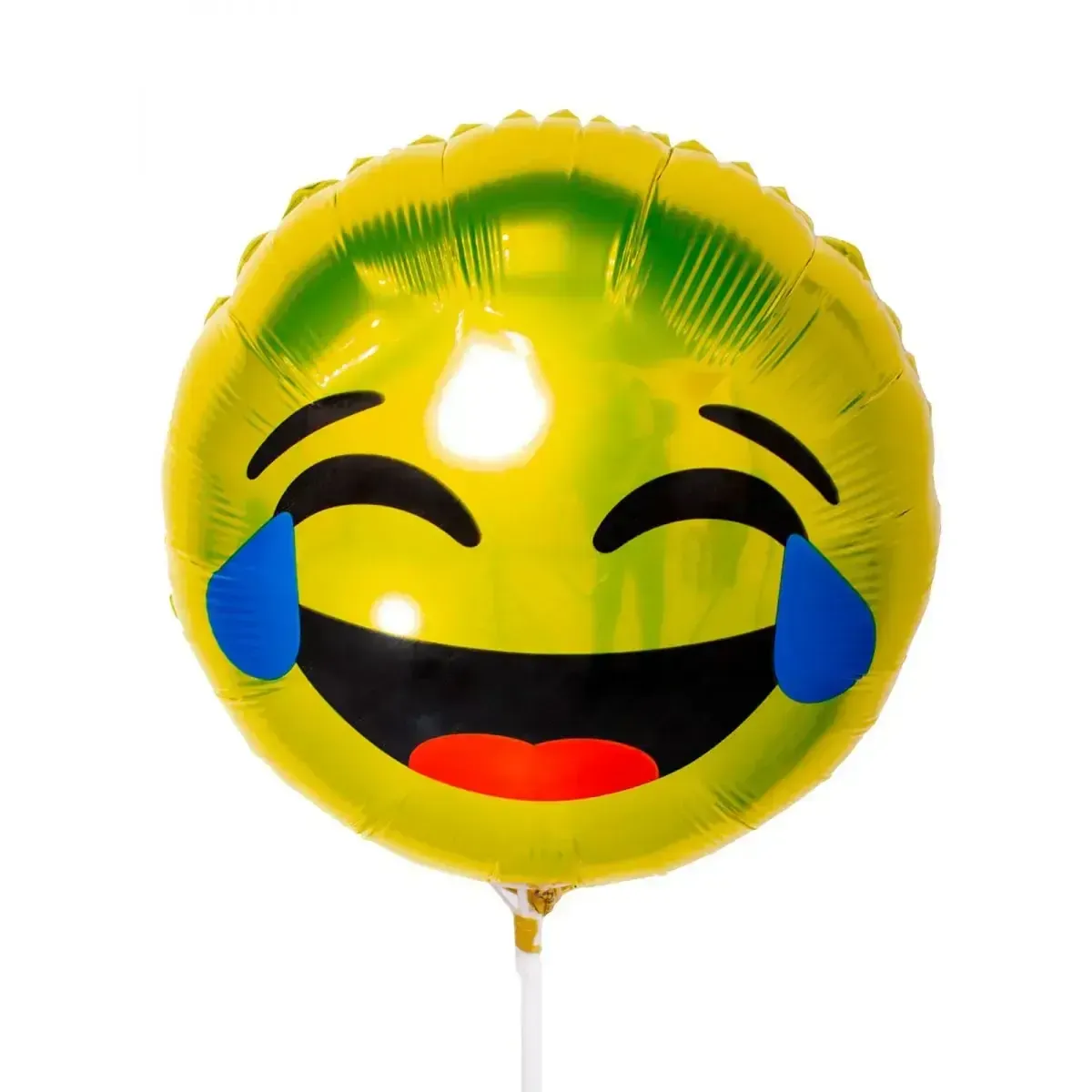 Emoticón Carcajada — Globo Metálico Circular