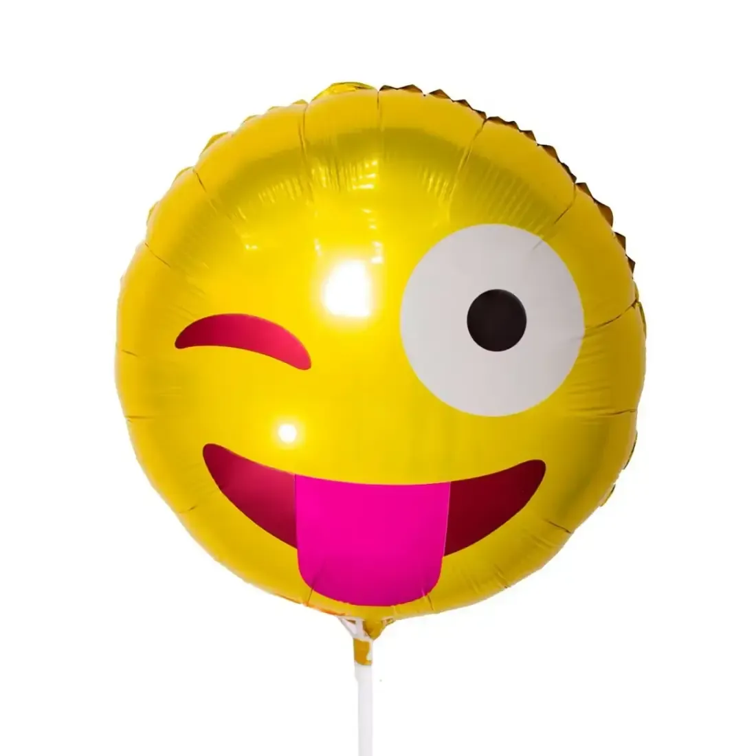 Emoticón Guiño — Globo Metálico Circular