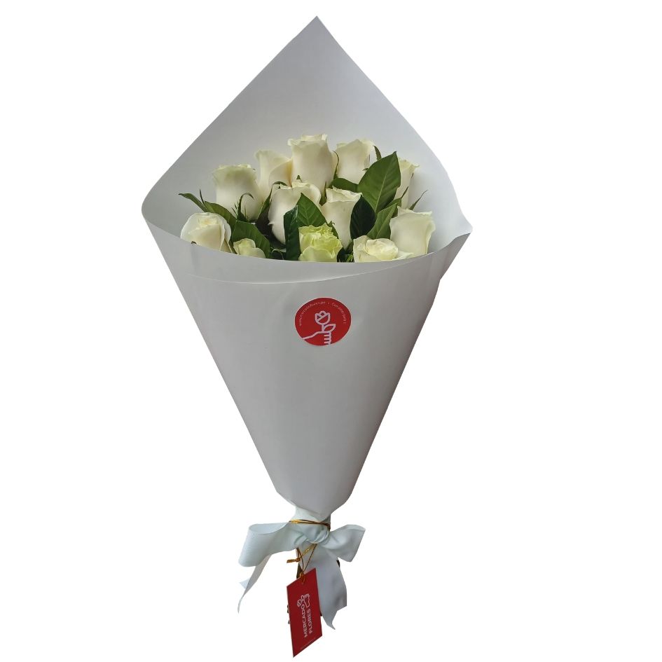 Ramo de rosas blancas - MERCADO FLORES