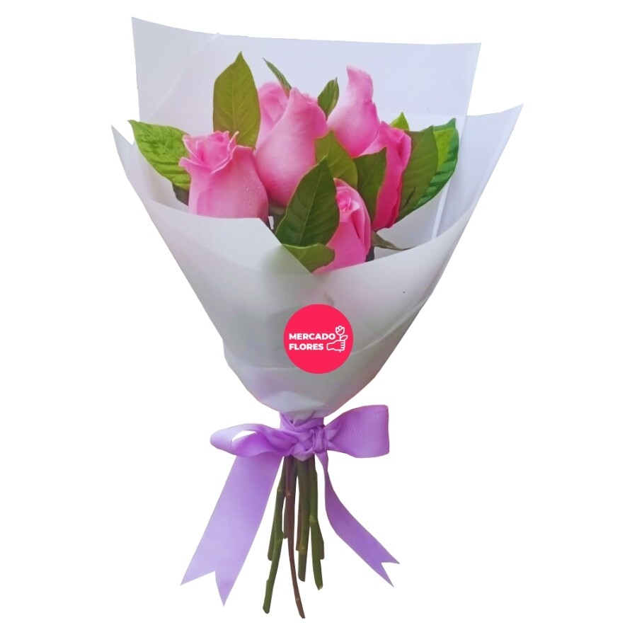Ramo Pettit Pink de rosas rosadas para envío en Lima