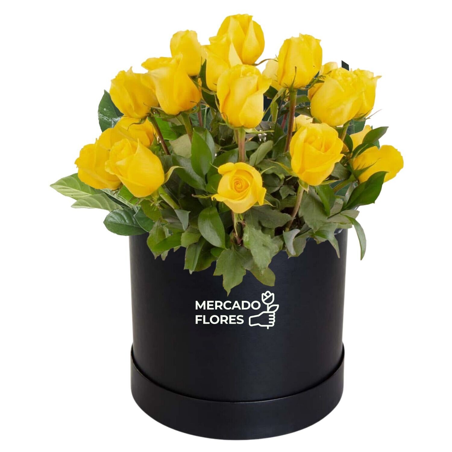 Sombrerera con rosas y verdes selectos