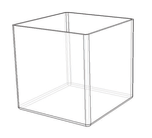Glasklar plexi kub