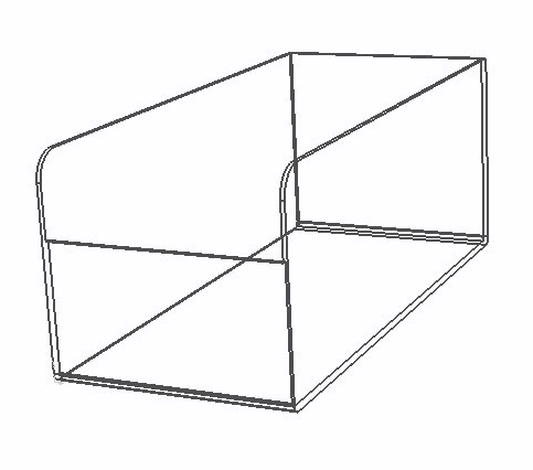 Box låg framkant &quot;smal&quot;