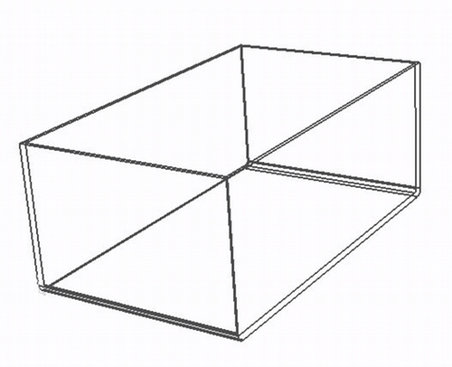 Box rektangel &quot;hög kant&quot;