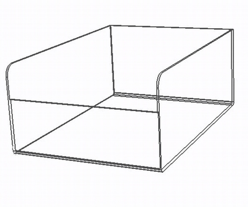 Box låg framkant &quot;Bred&quot;