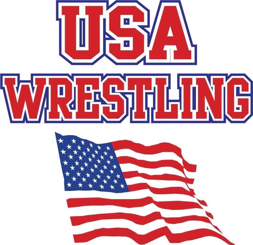 USA Wrestling - with Flag Team Jones Wrestling T-shirt