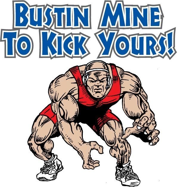 Bustin Mine To Kick Yours Team Jones Wrestling T-shirt