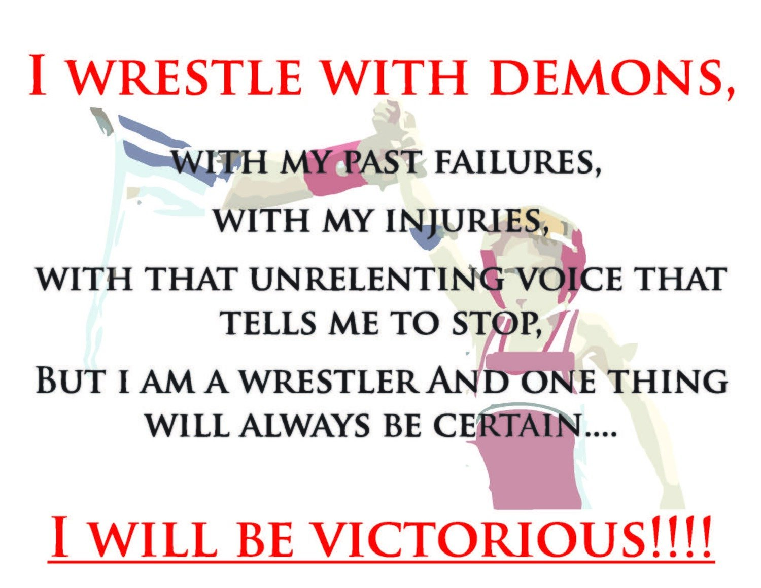 I Wrestle With Demons Team Jones Wrestling T-shirt