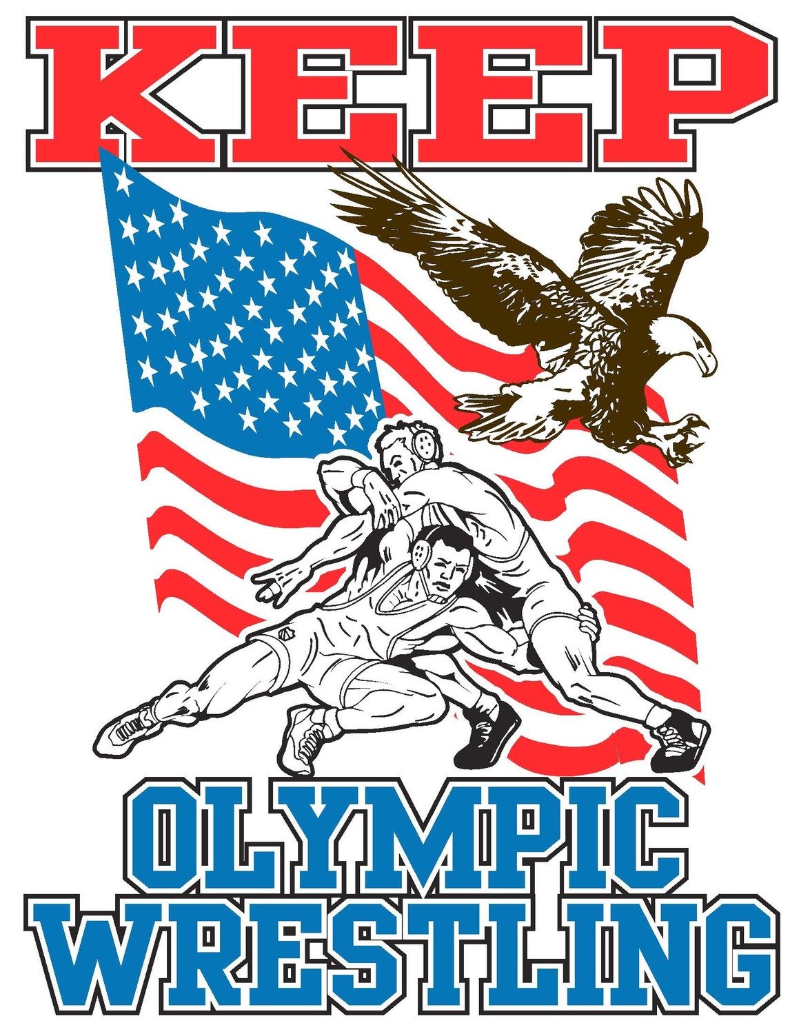 Keep Olympic Wrestling Team Jones Wrestling T-shirt