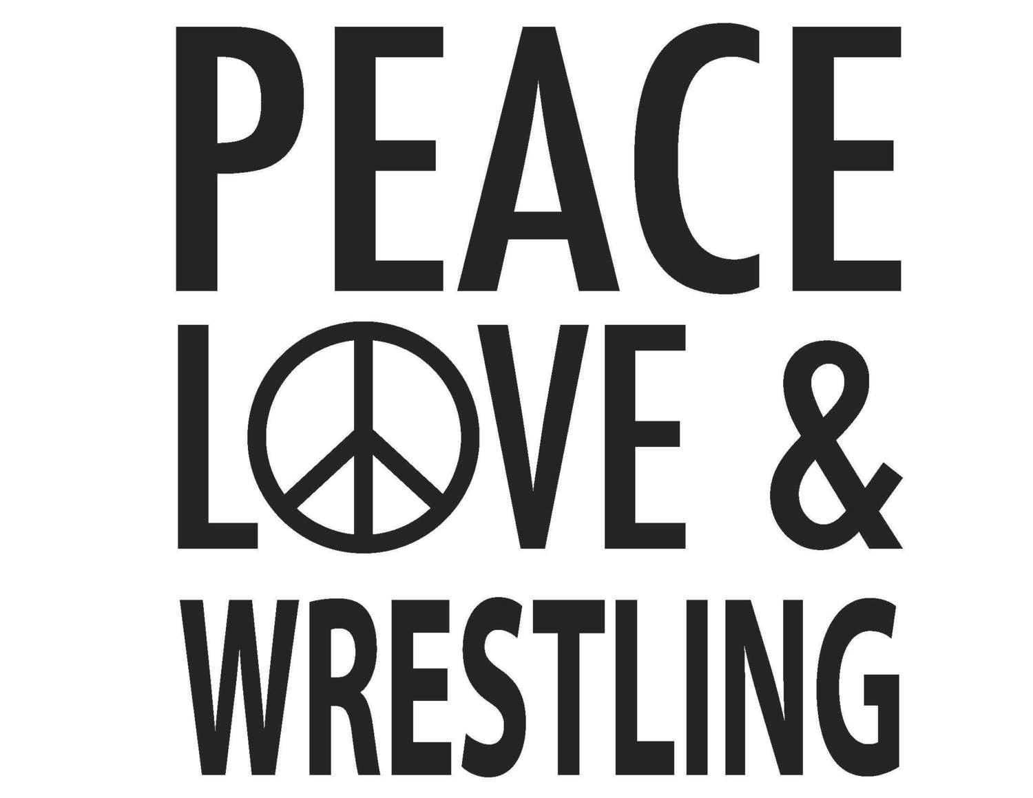 Peace Love &amp; Wrestling Team Jones Wrestling T-Shirt