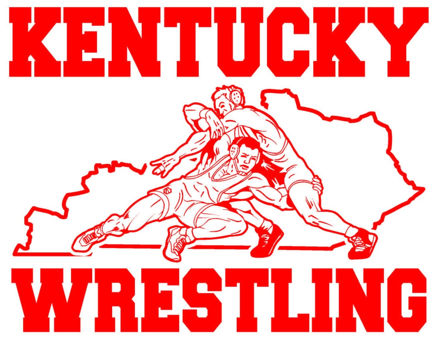 Kentucky Wrestling (Red) Team Jones Wrestling T-Shirt