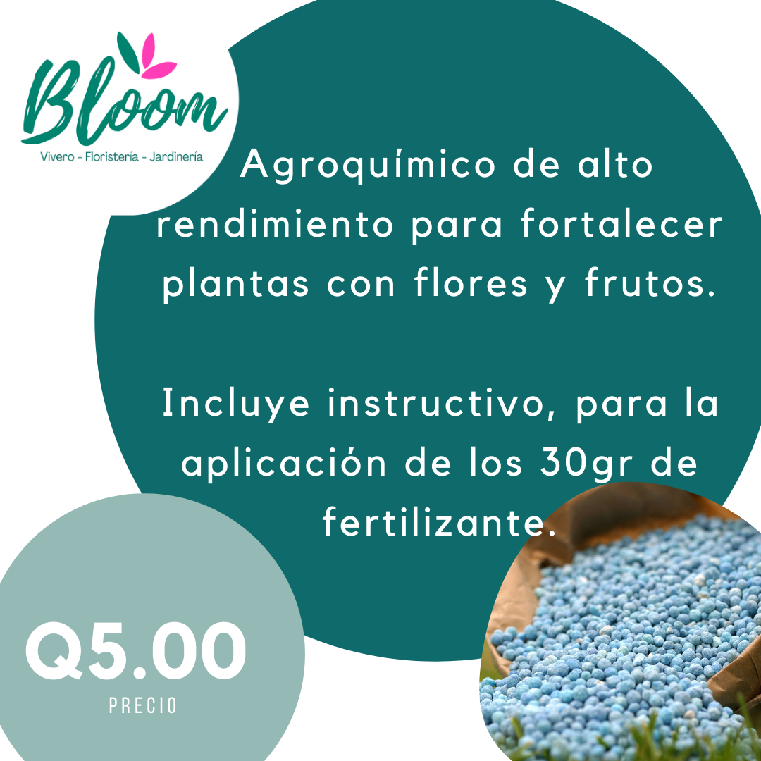Fertilizante granular azul
