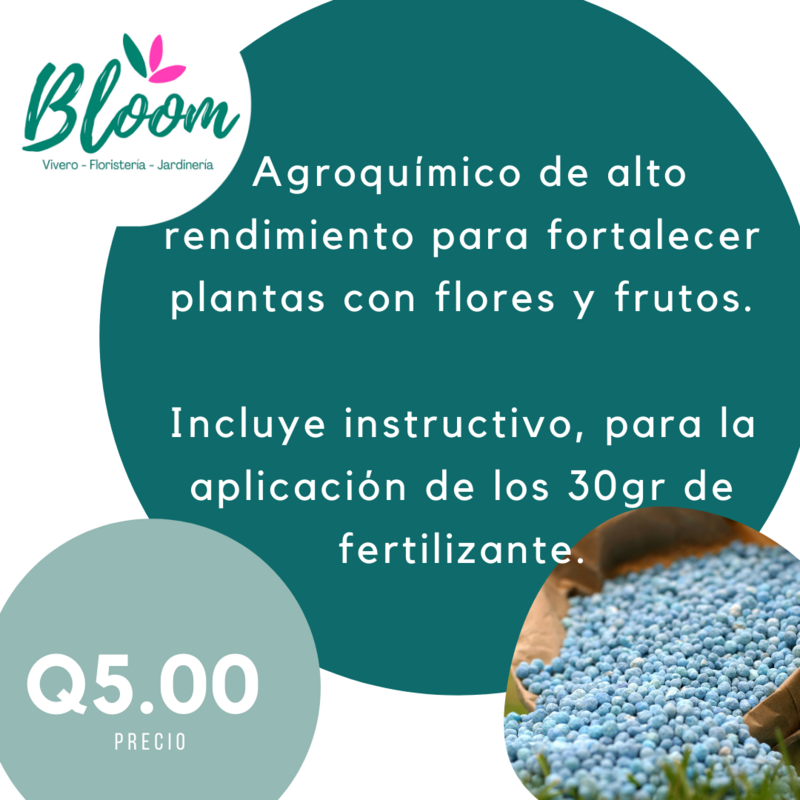 Fertilizante granular azul