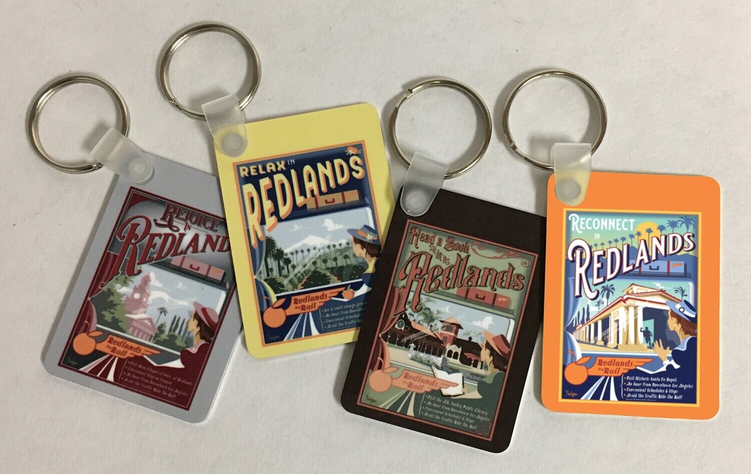 Redlands Travel Poster Key Tags