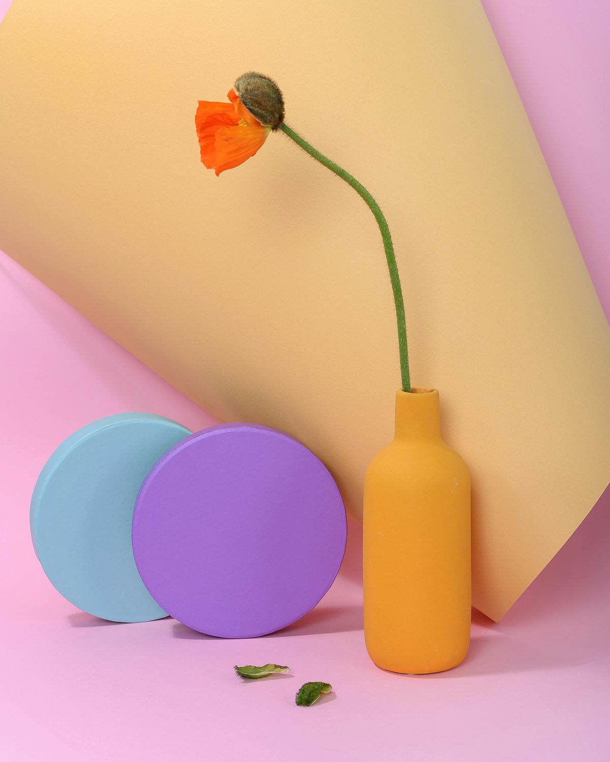 Yellow Ceramic Bottle