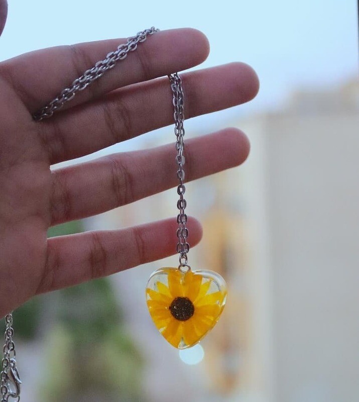 sun flower necklace
