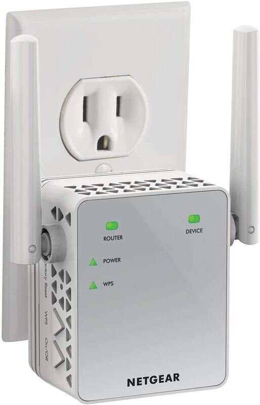 NETGEAR Wi-Fi Range Extender EX3700 - Coverage Up to 1000 Sq Ft and 15 Devices with AC750 Dual Band Wireless Signal Booster &amp; Repeater (Up to 750Mbps Speed), and Compact Wall Plug Design