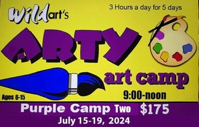 Art Camp Purple 2-- July 15-19
