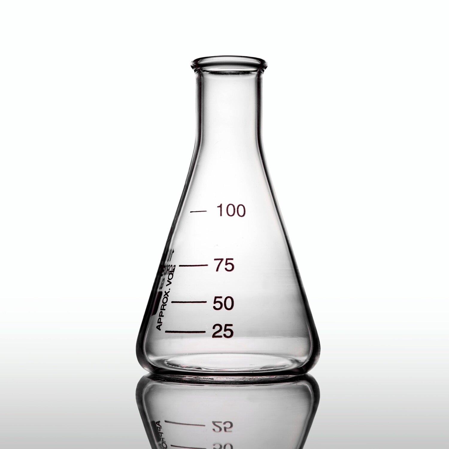25 ml Vol Flasks CLEAR-� with glass stopper per pack(6/pk)