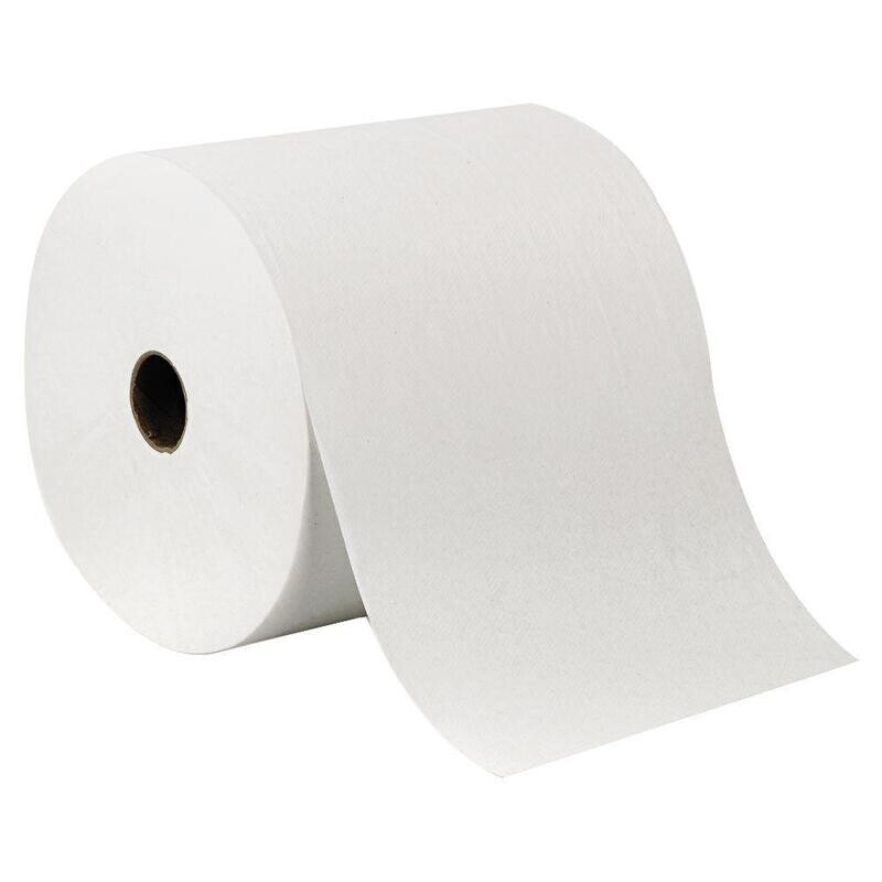 White Paper Towel 6 x 350 - Hard 12 rolls / case