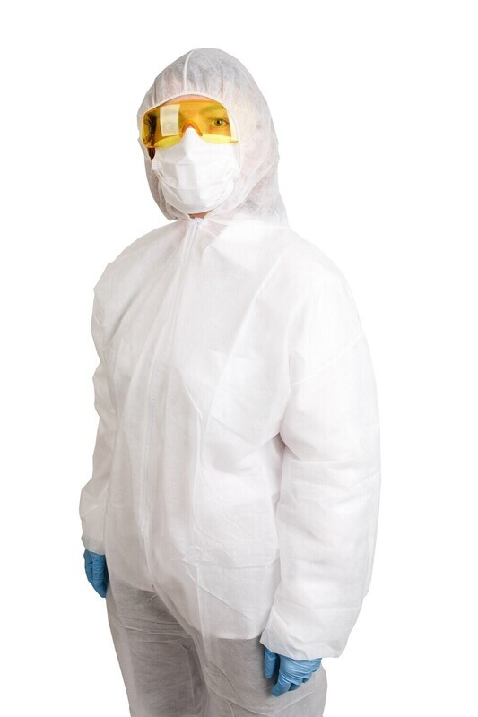 Coverall with Hood and Booties L XL 25/cs