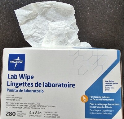Lab Wipes , 4.5&quot;x 8.5&quot; (1 Master carton of 60) (Compare to Kim Wipes