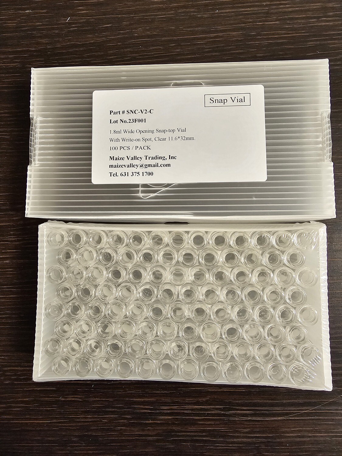 Auto sampler Vials, 2 ml-snap Cap type clear Borosilicate glassper 100