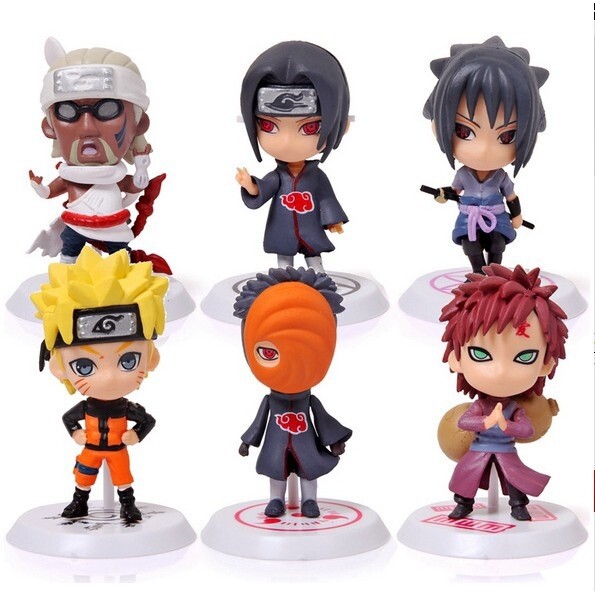 Anime Naruto Q versión 7cm Sasuke figura de acción coleccionable