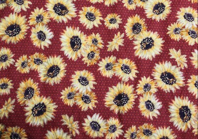 Sunflowers w/ Red background