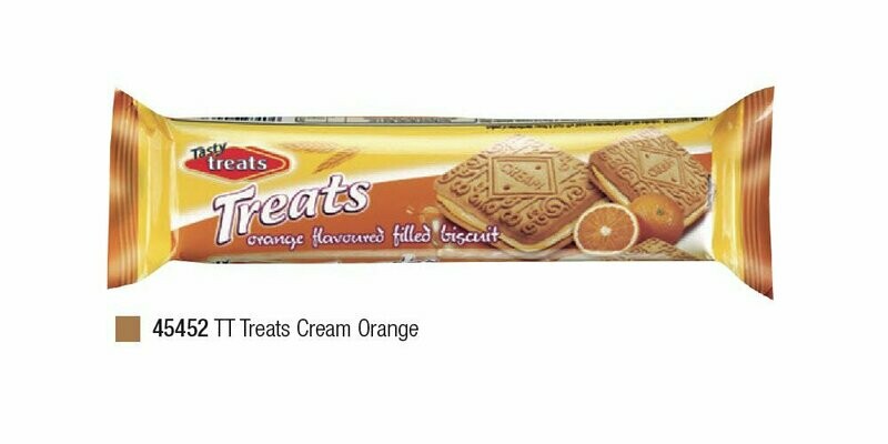 TASTY TREATS TREATS CREAMS ORANGE  12 x 80 GR TRAY