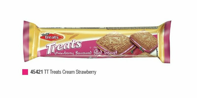 TASTY TREATS TREATS CREAMS STRAWBBERY 12 x 80 GR TRAY