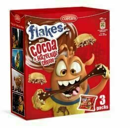 CUETARA FLAKES COCOA &amp; HAZELNUT CREAM 12x105GR CASE