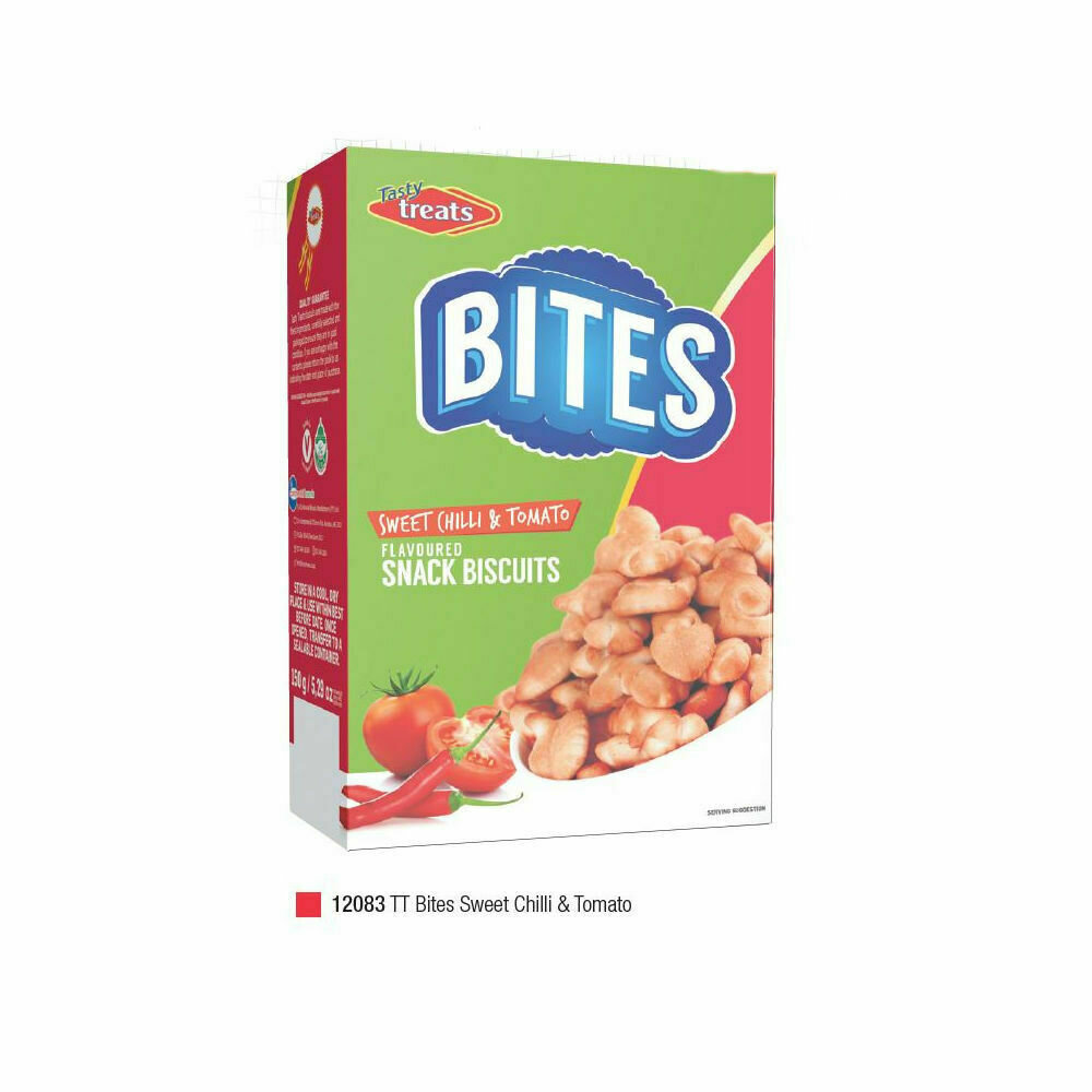 TASTY TREATS BITES SWEET CHILLI &amp; TOMATO 12X150GR  CASE