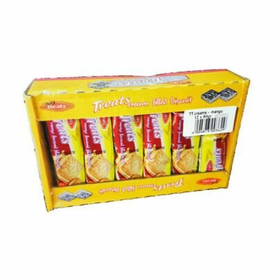 TASTY TREATS TREATS CREAMS STRAWBBERY 12 x 80 GR TRAY