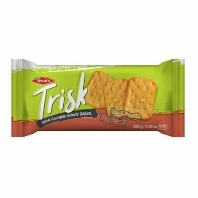 TASTY TREATS TRISK CRACKERS BACON 100 GR PACK