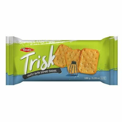 TASTY TREATS TRISK CRACKERS LIGHTLY SALTED 100 GR  PACK