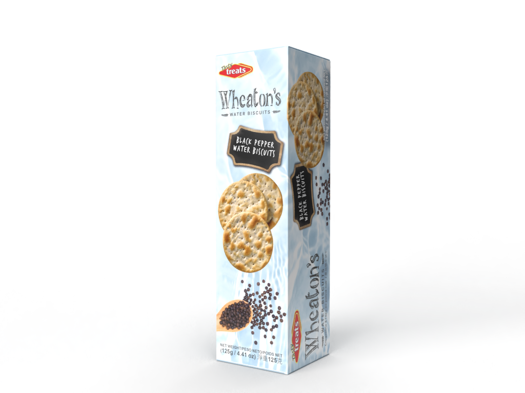 TT WHEATONS WATER BISCUITS BLACK PEPPER 125 GR