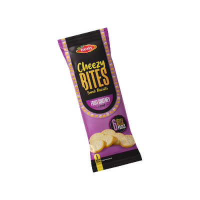 TASTY TREATS CHEZZY BITES  6 PACK FRUIT CHUTNEY 6X30GR   PACK