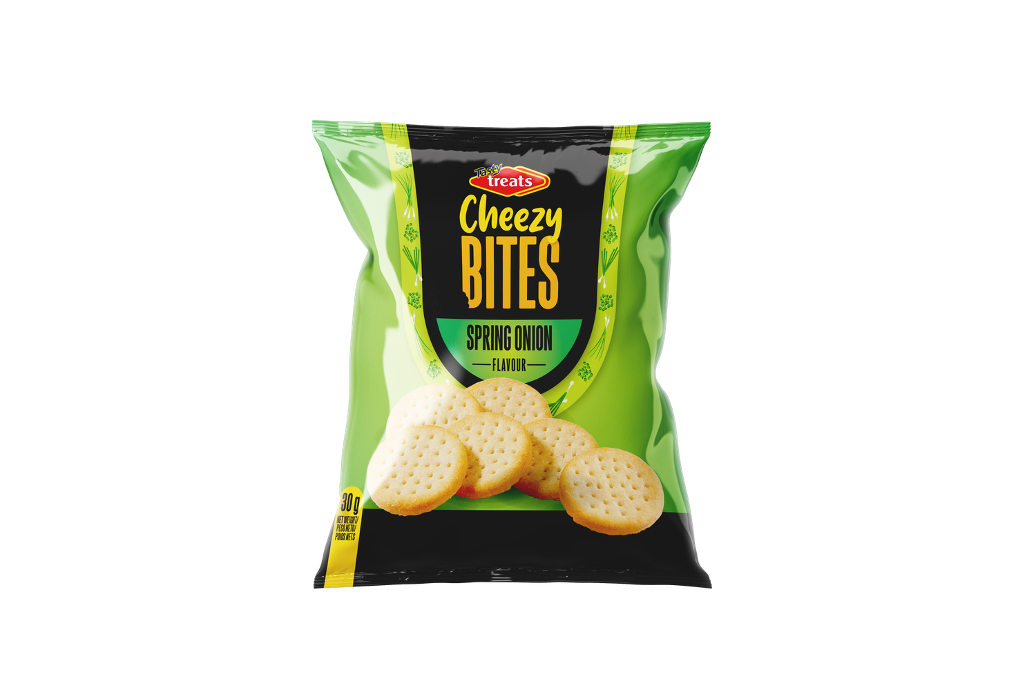 TASTY TREATS CHEEZY BITES SPRING ONION  30 GR PACK