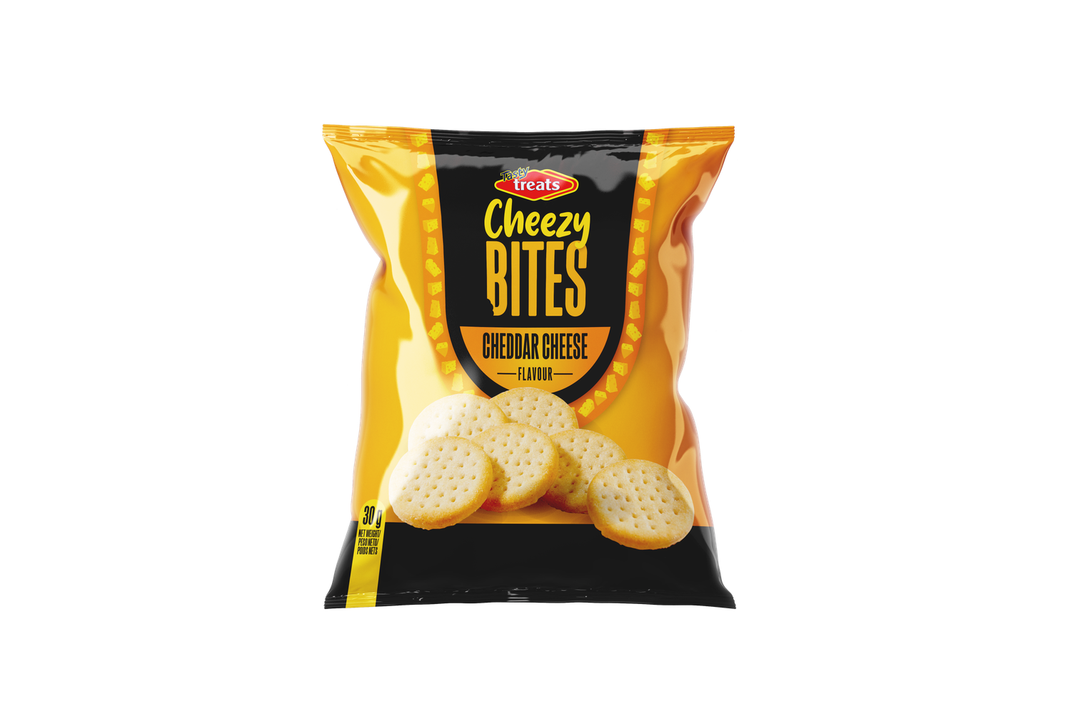 TASTY TREATS CHEEZY BITES CHEDDAR 30gr  PACK