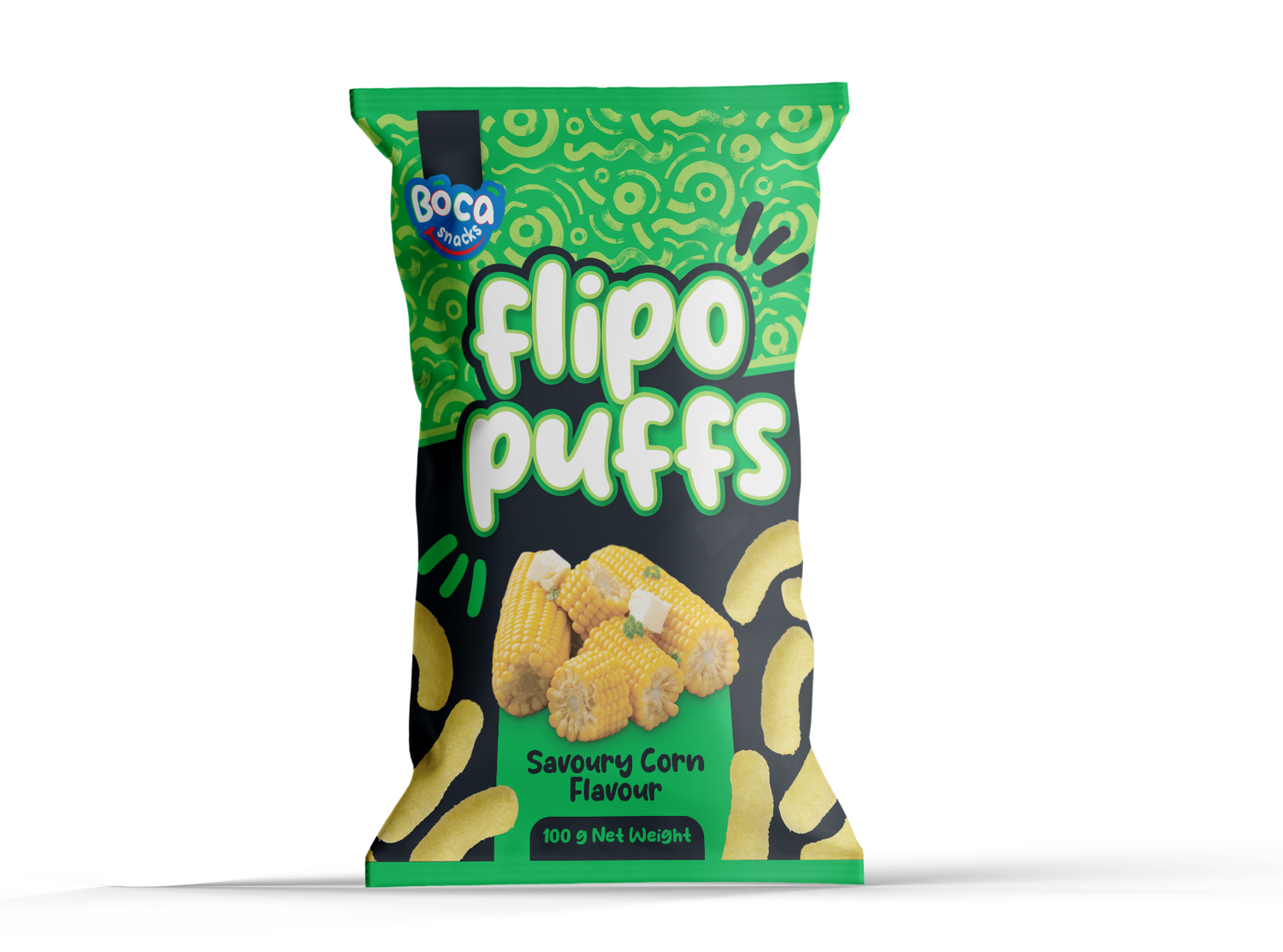 BOCA FLIPO SAVOURY CORN 20X 100GR PER CASE