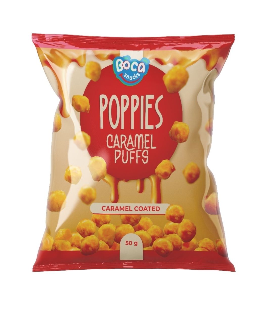 BOCA POPPIES CARAMEL 50 GR PER PACK