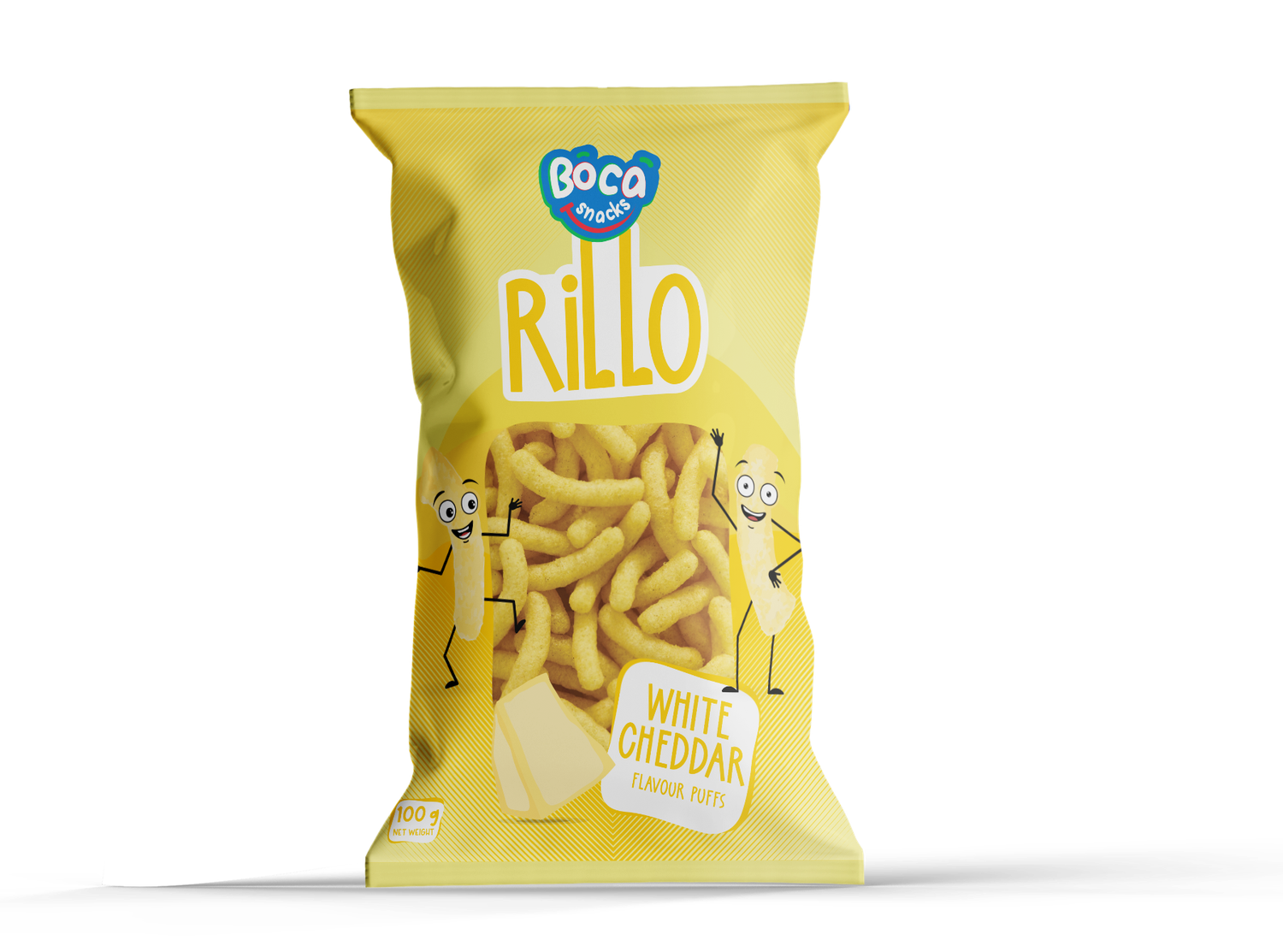 BOCA RILLO WHITE CHEDDAR  20X100 G PER CASE