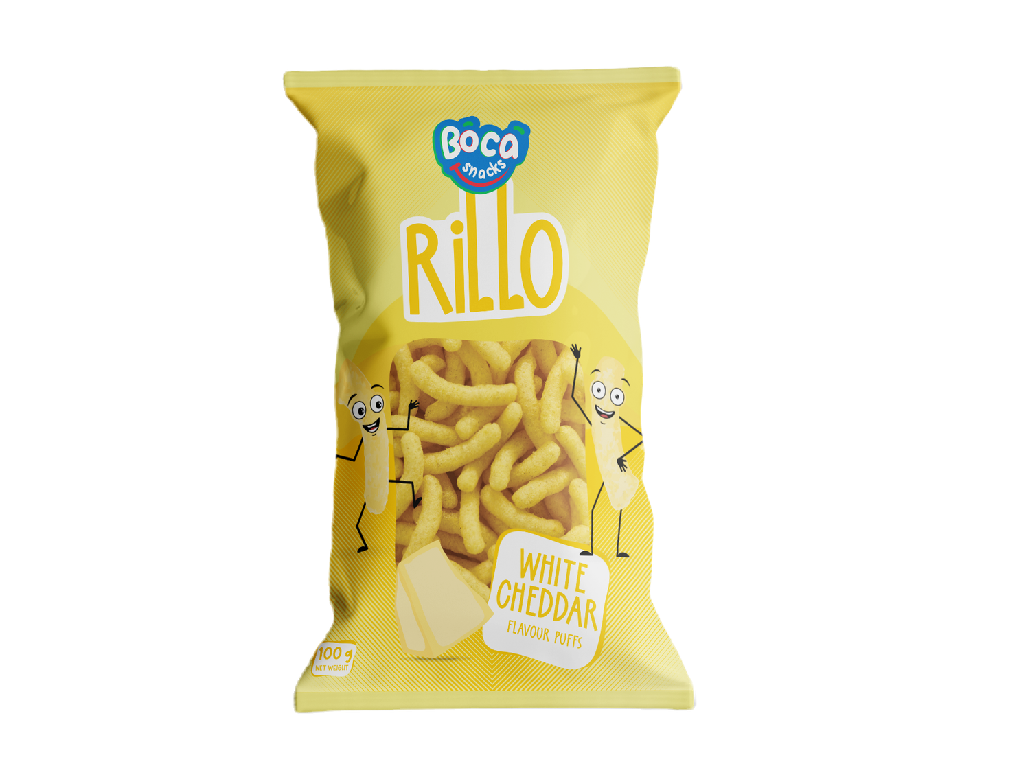 BOCA RILLO WHITE CHEDDAR 100 G PER PACK