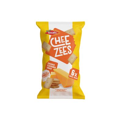 TASTY TREATS CHEE ZEES CHEDDAR 6 PACK 6x30 GR  PER PACK