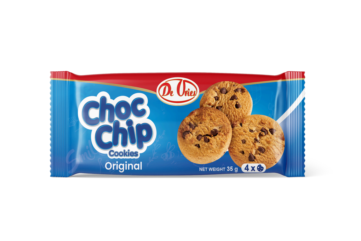 DeVries Choc Chip Cookies Original Packed 30X35G