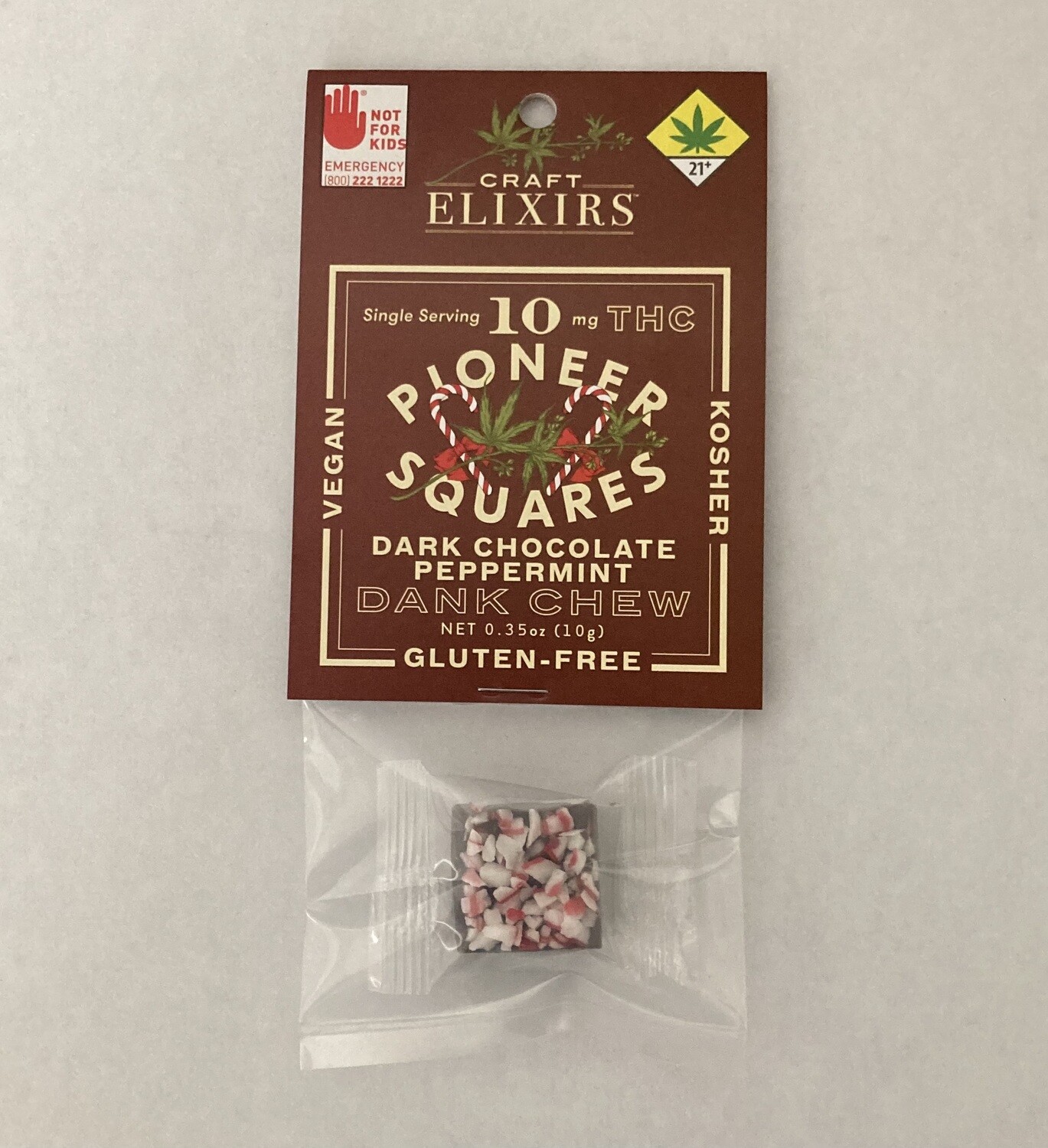 10mgTHC DARK CHOCOLATE PEPPERMINT DANK CHEW (Bundles of 5)