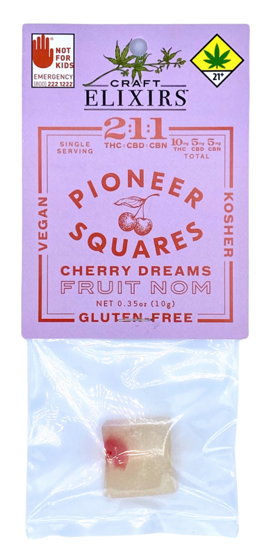 20mg CHERRY DREAMS RATIO 2:1:1 10mgTHC 5mgCBD 5mgCBN = 20mg per serving (Bundles of 5)