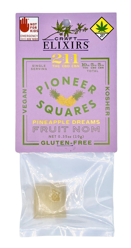 20mg PINEAPPLE DREAMS RATIO 2:1:1 10mgTHC 5mgCBD 5mgCBN = 20mg per serving (Bundles of 5)