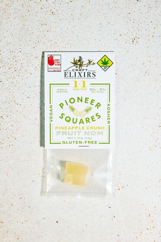 10mgCBD PINEAPPLE CRUSH RATIO 1:1 5mgCBD 5mgTHC = 10mg per serving (Bundles of 5)